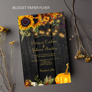 Prospectus 14 Cm X 21,6 Cm Invitation de mariage en bois rustique automne pas
