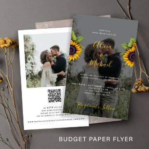 Prospectus 14 Cm X 21,6 Cm Invitation de mariage rustique à petit budget avec