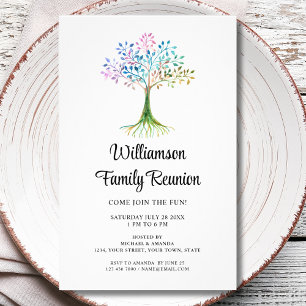 Prospectus 14 Cm X 21,6 Cm Invitation Family Reunion Family Tree