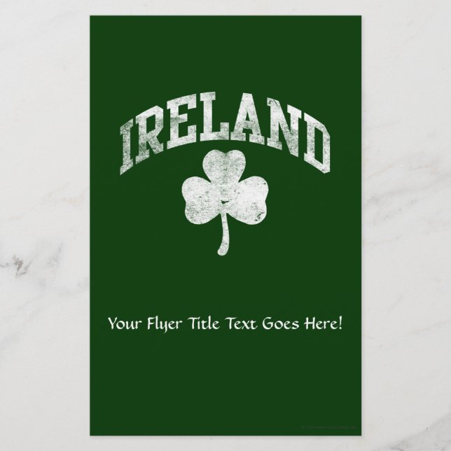 Prospectus 14 Cm X 21,6 Cm Irlande, Grunge Varsity Style (Devant)