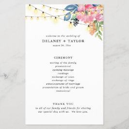 Prospectus 14 Cm X 21,6 Cm Jardin, Fleurs & Lumières Programme Papier