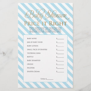 Prospectus 14 Cm X 21,6 Cm Jeu baby shower