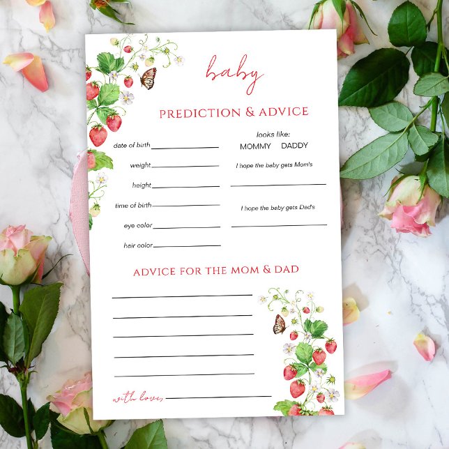 Prospectus 14 Cm X 21,6 Cm Jeu de prédictions de fraises (Créateur téléchargé)