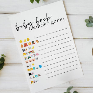 Prospectus 14 Cm X 21,6 Cm Jeu Emoji Livre de Bébé à l'Écriture Moderne Simpl