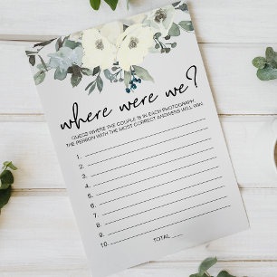 Prospectus 14 Cm X 21,6 Cm Jeu Floral Blanc D'Ivoire Où Étions-Nous