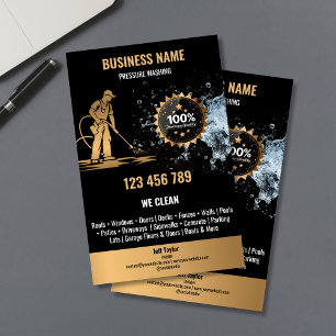 Prospectus 14 Cm X 21,6 Cm Lavage de puissance de pression professionnel Gold