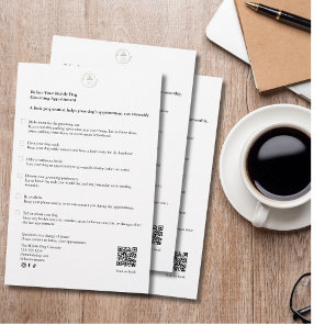 Prospectus 14 Cm X 21,6 Cm Liste de contrôle pour un rendez-vous de toilettag