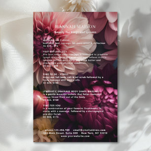 Prospectus 14 Cm X 21,6 Cm Liste de prix du salon de fleurs moderne