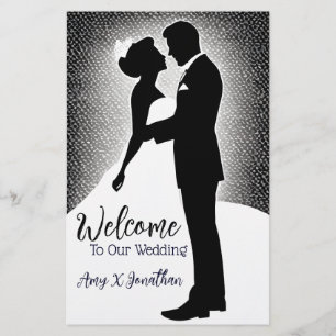 Prospectus 14 Cm X 21,6 Cm Mariage minimaliste d'Art Moderne Accueil Fiançail