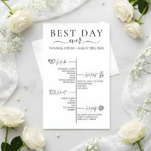 Prospectus 14 Cm X 21,6 Cm Meilleur jour de tous Itinéraire de mariage mini