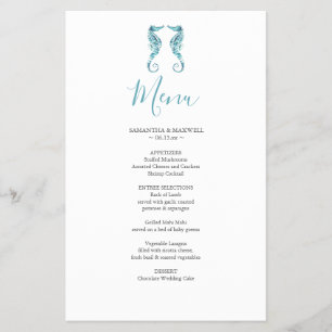 Prospectus 14 Cm X 21,6 Cm Menu Plage Mariage Budget