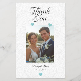 Prospectus 14 Cm X 21,6 Cm Merci - Carte Mariage