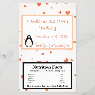 Prospectus 14 Cm X 21,6 Cm Micro-ondes Enveloppeur de maïs soufflé Penguin Am