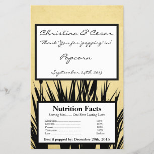 Prospectus 14 Cm X 21,6 Cm Microwave Popcorn Wrapper Cattler/Dragonfly Silhou
