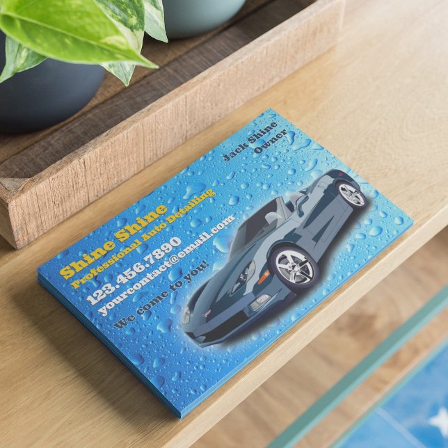 Prospectus 14 Cm X 21,6 Cm Modèle de Flyer Gouttes d'Eau de Restauration Auto (Créateur téléchargé)