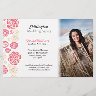 Prospectus 14 Cm X 21,6 Cm Modélisation Styliste Modèle Photo Carte promotion