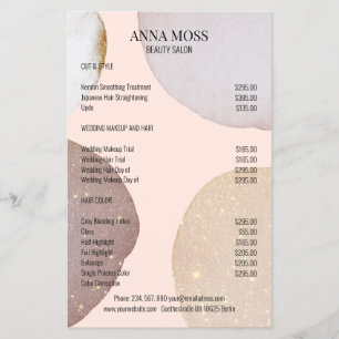 Prospectus 14 Cm X 21,6 Cm Modern Rosegold Glitter Flyer