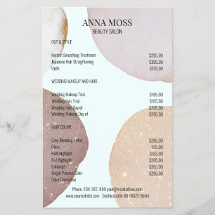 Prospectus 14 Cm X 21,6 Cm Modern Rosegold Glitter Flyer