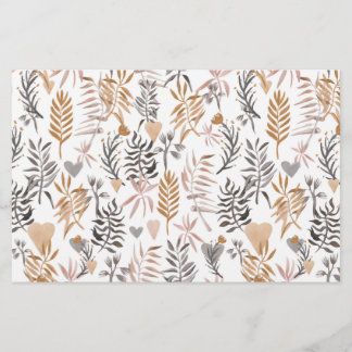 Prospectus 14 Cm X 21,6 Cm Motif sans couture de plantes dans le style boho