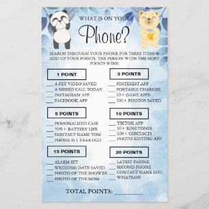 Prospectus 14 Cm X 21,6 Cm Nounours Ce qui est sur votre téléphone Carte de j