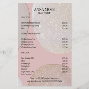 Prospectus 14 Cm X 21,6 Cm Parties scintillant moderne de Rosegold