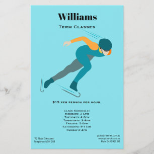 Prospectus 14 Cm X 21,6 Cm Patinage de vitesse