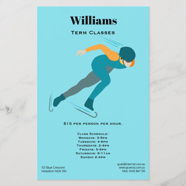 Prospectus 14 Cm X 21,6 Cm Patinage de vitesse (Devant)