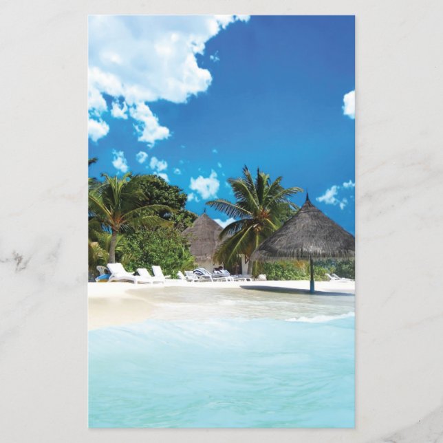 Prospectus 14 Cm X 21,6 Cm Plage exotique (Devant)
