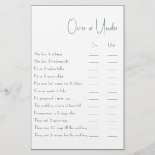 Prospectus 14 Cm X 21,6 Cm Plus ou moins de deux douches Jeu Circulaire