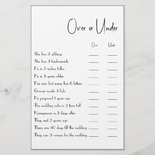 Prospectus 14 Cm X 21,6 Cm Plus ou moins de deux douches Jeu Circulaire