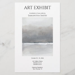 Prospectus 14 Cm X 21,6 Cm Publicité d'exposition d'art personnalisé