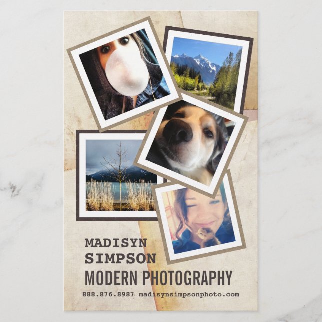 Prospectus 14 Cm X 21,6 Cm Publicité pour photographe moderne Pro (Devant)