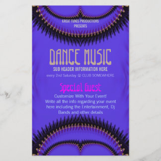 Prospectus 14 Cm X 21,6 Cm Purple Future Danse Club Musique Party Circulaire