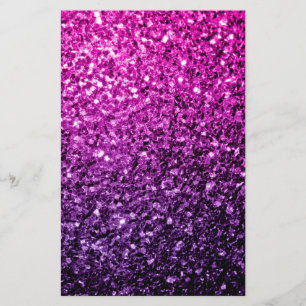 Prospectus 14 Cm X 21,6 Cm Purple Pink Ombre faux parties scintillant scintil