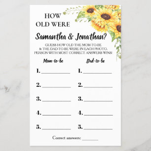 Prospectus 14 Cm X 21,6 Cm Quel âge avaient-Ils Carte de jeu bilingue pour la