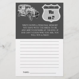 Prospectus 14 Cm X 21,6 Cm Qui suis-je ? | Voiture nuptiale | Carte de jeu Fê