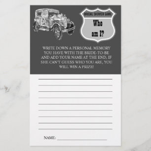 Prospectus 14 Cm X 21,6 Cm Qui suis-je ?   Voiture nuptiale   Carte de jeu Fê