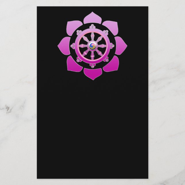 Prospectus 14 Cm X 21,6 Cm Roue de Dharma (Devant)