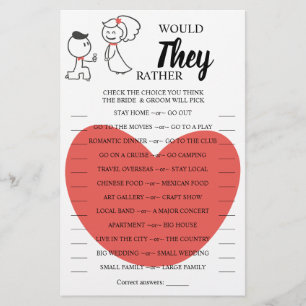 Prospectus 14 Cm X 21,6 Cm Seraient-Ils Plutôt Mariage Couple Douche Carte De