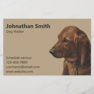 Prospectus 14 Cm X 21,6 Cm Simple Chien Walker Service