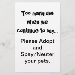 Prospectus 14 Cm X 21,6 Cm Spay Neuter Adopter le prospectus