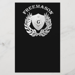 Prospectus 14 Cm X 21,6 Cm Symbole de maçonnerie en argent