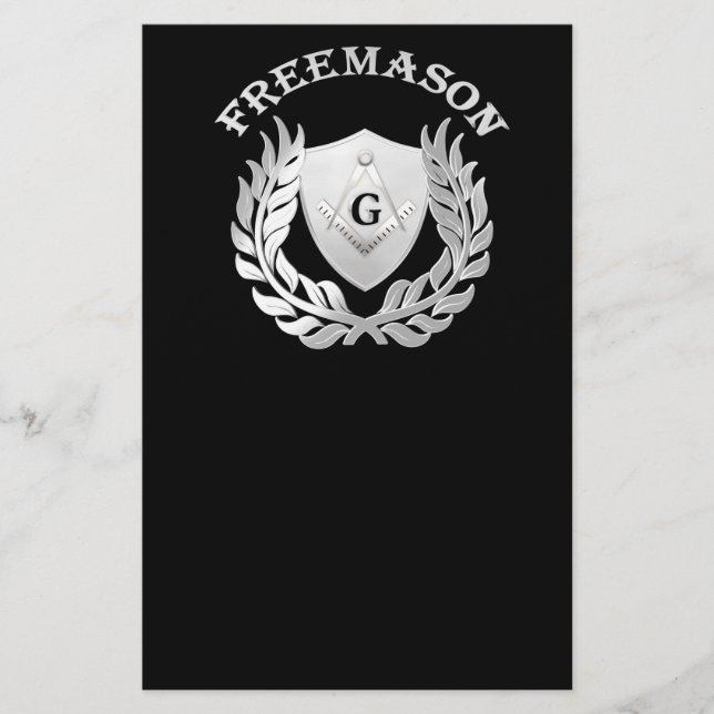 Prospectus 14 Cm X 21,6 Cm Symbole de maçonnerie en argent (Devant)