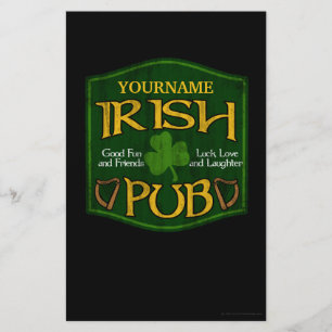 Prospectus 14 Cm X 21,6 Cm Symbole de pub irlandais personnalisé