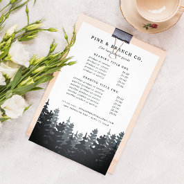 Prospectus 14 Cm X 21,6 Cm Tarification et services des forêts d'hiver