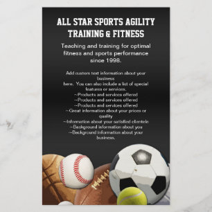 Prospectus 14 Cm X 21,6 Cm Toutes les balles de sport Star avec mur de brique