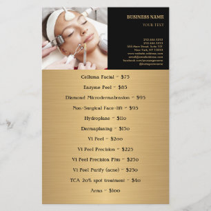 Prospectus 14 Cm X 21,6 Cm TRAITEMENTS VISAGE Beauté Salon prospectus