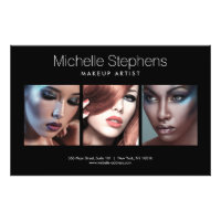 Trio photo moderne pour artistes maquillage Noir