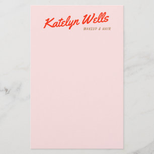 Prospectus 14 Cm X 21,6 Cm Typographie de script manuscrite rouge rétro rose