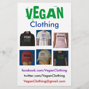 Prospectus 14 Cm X 21,6 Cm Vêtements VEGAN